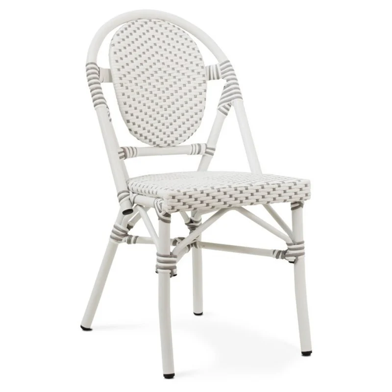 Rivoli aluminium chair, white and grey