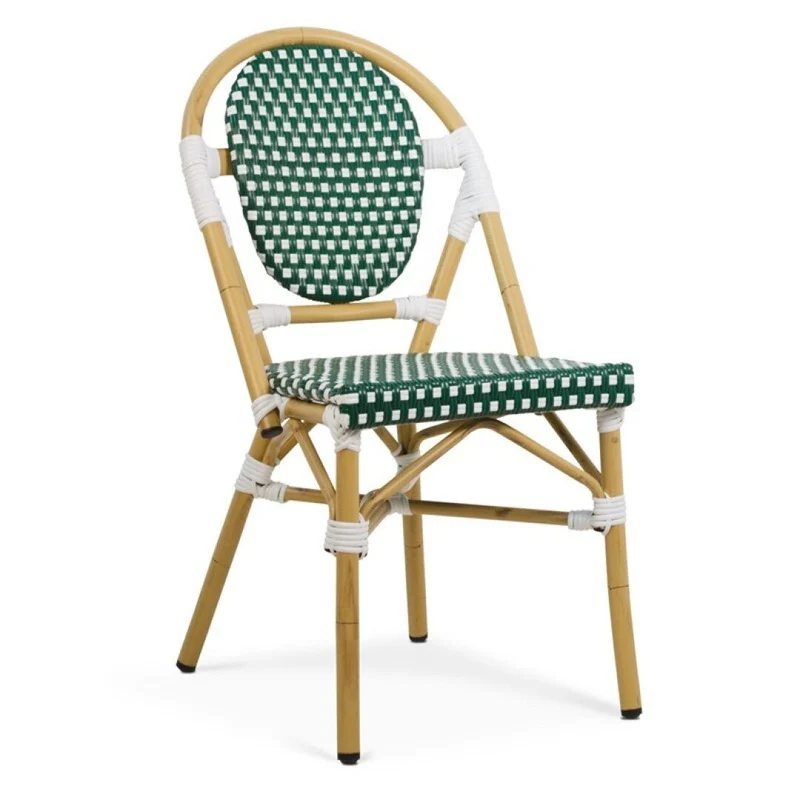 Rivoli aluminium chair, green and white