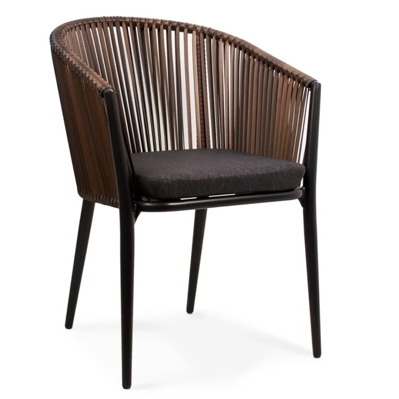 Boston aluminium armchair with cushion