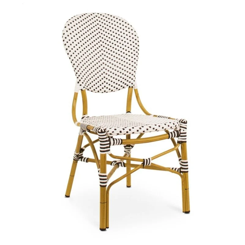Amelie chair, white and brown