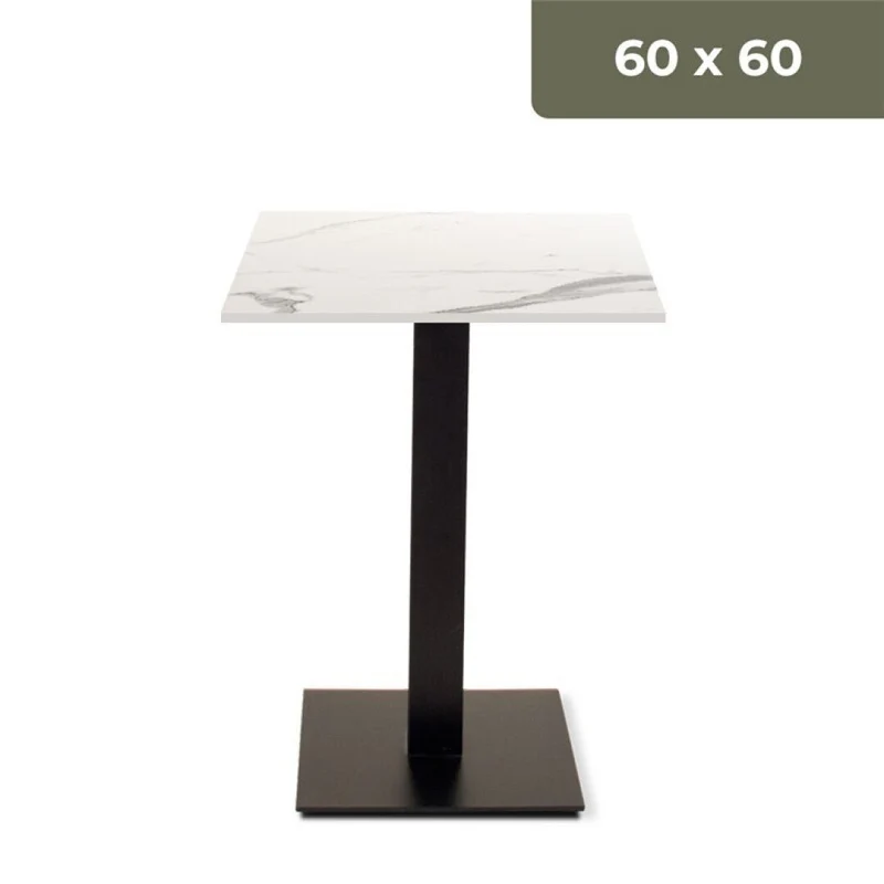 Compact table top with white core 60x60 cm