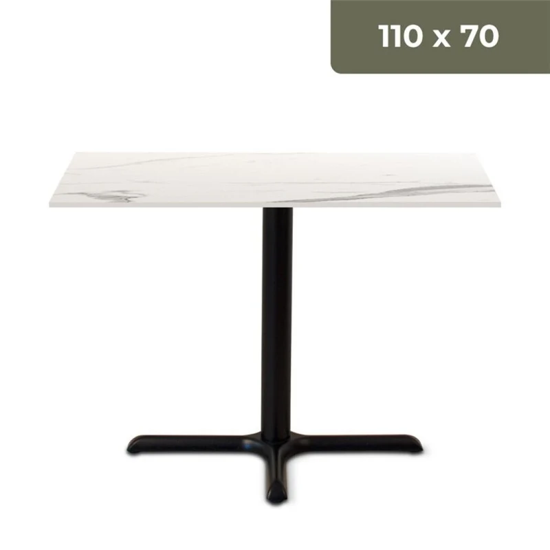 Compact table top with white core 110x70 cm