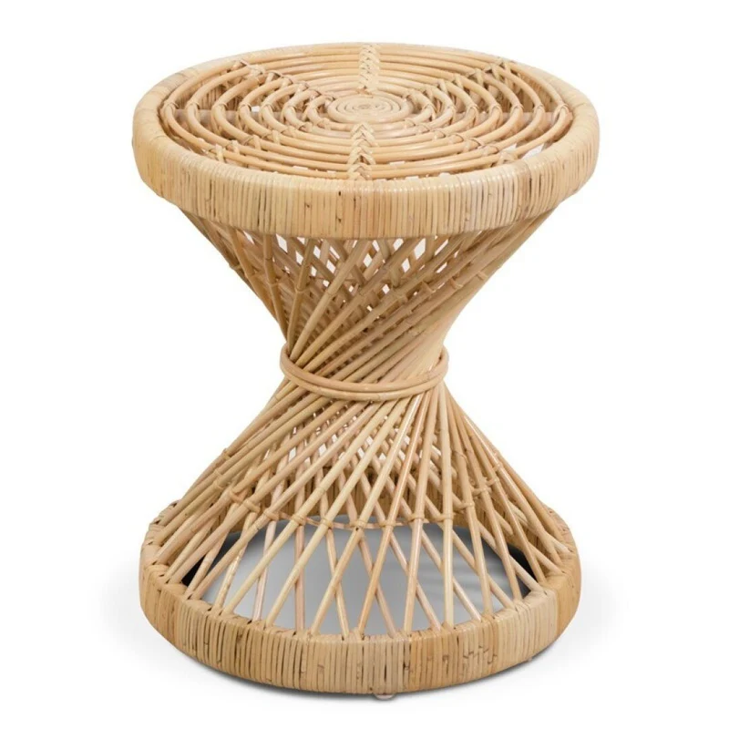 Emma rattan side table, natural, Ø40 cm