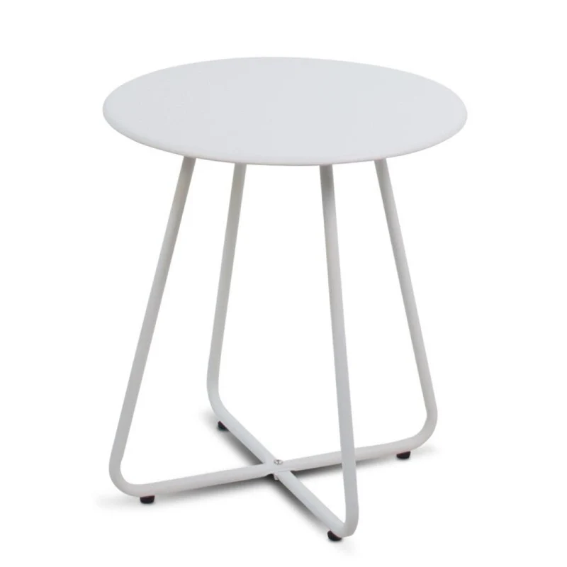 Lucca side table, white, Ø45 cm