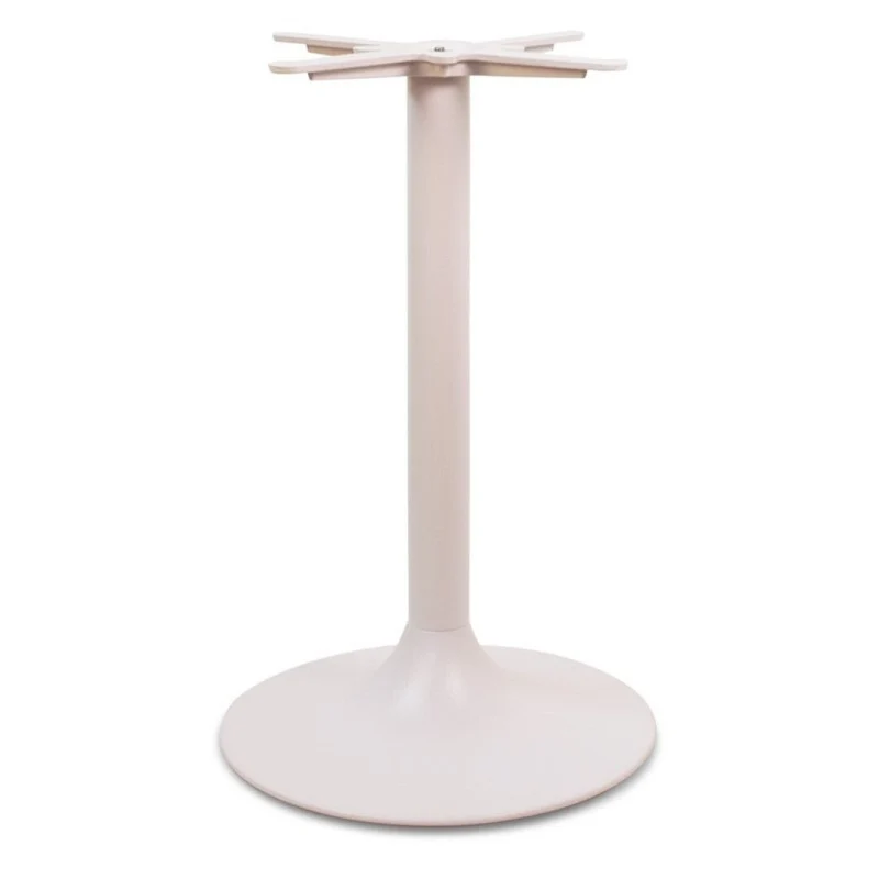 Round cast iron table base, white, Ø45