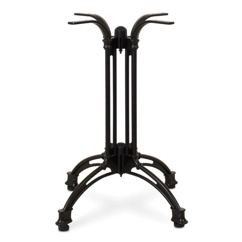 Aluminium table base, 4 legs, black