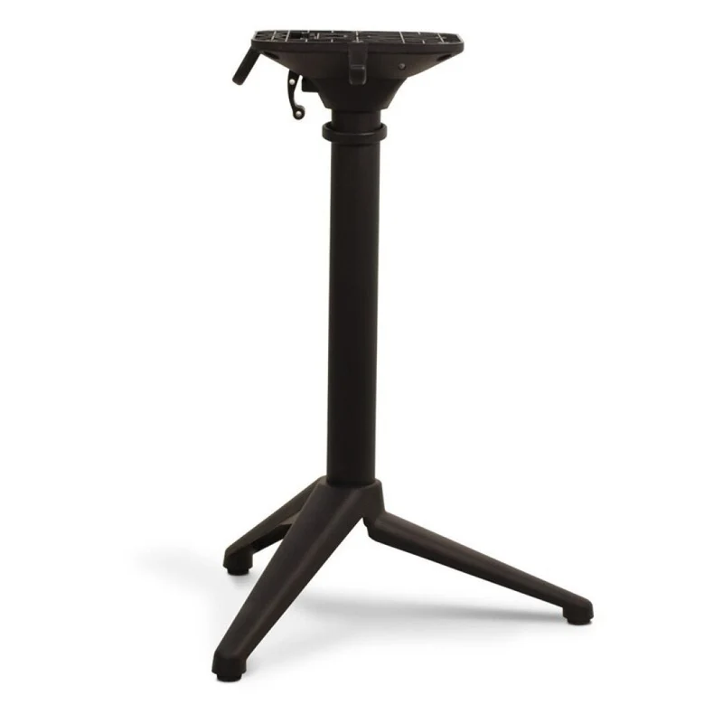 Folding aluminium table base, black, 3 legs