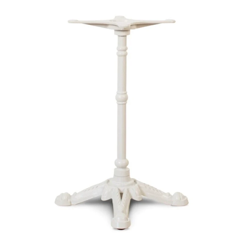 Cast iron table base, white, 4 legs