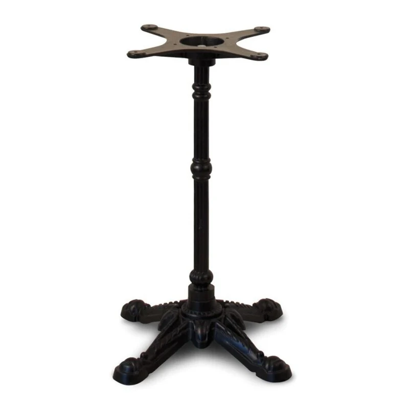 Cast iron table base, black, 4 legs