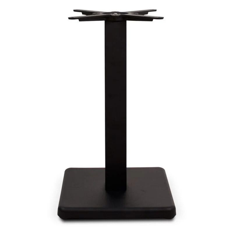 Equilibra iron table base, square foot, black