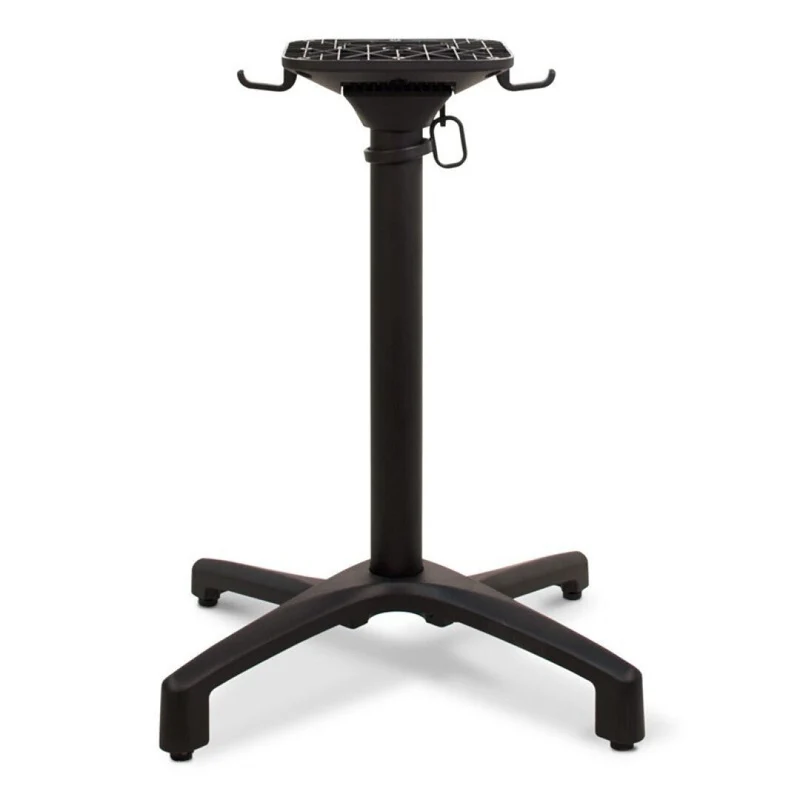 Equilibra folding aluminium table base, black, 4 legs
