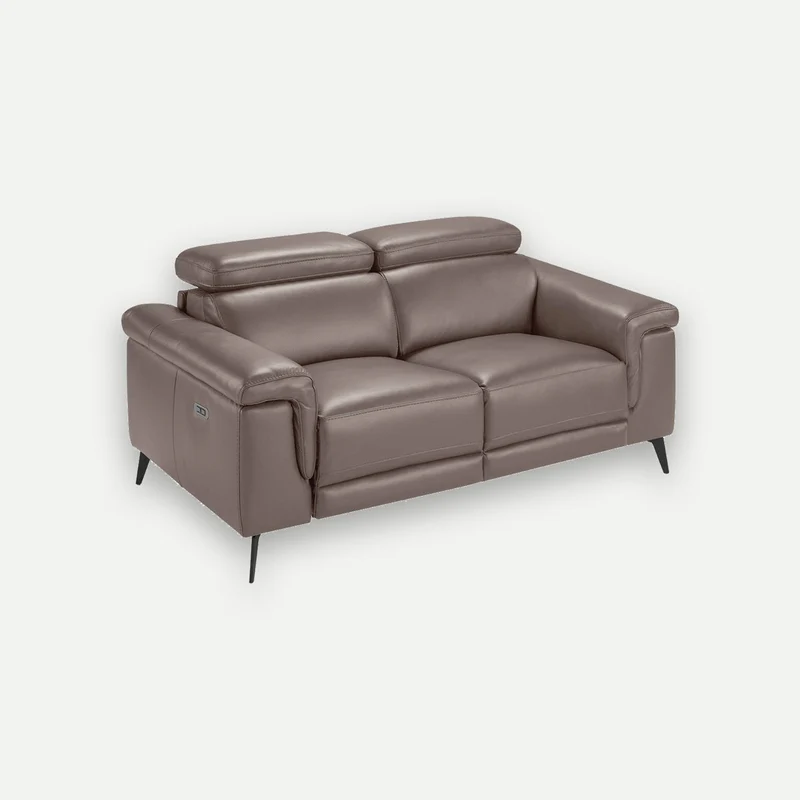 2-seater mink leather relax sofa