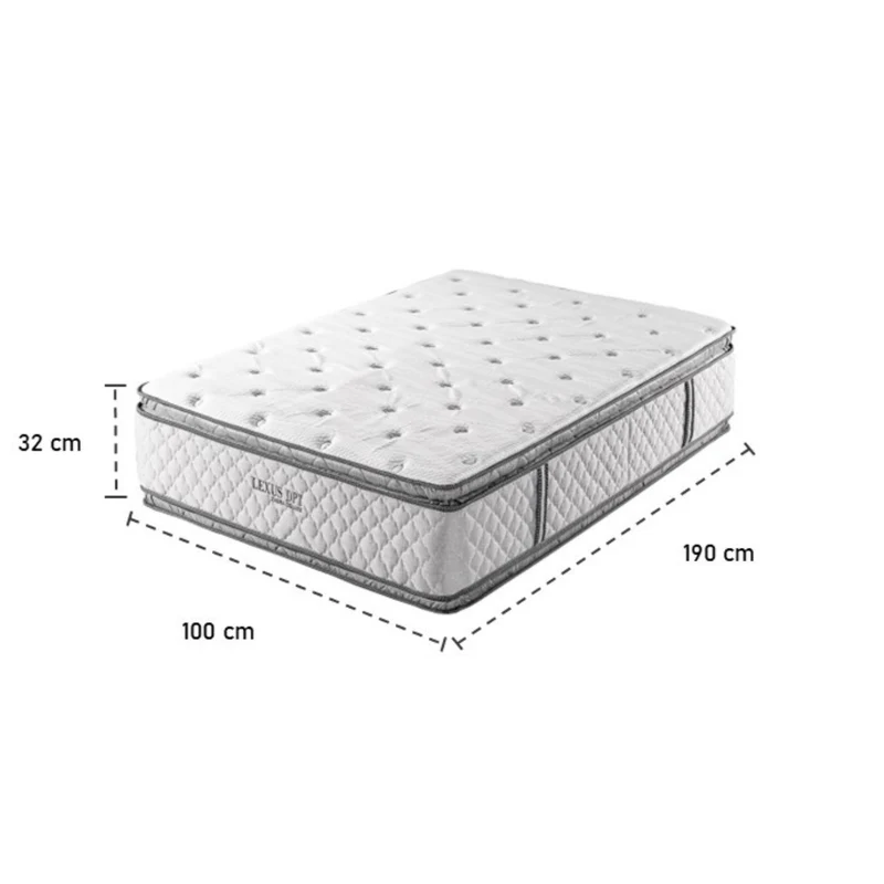Colchón Sencillo Lexus Deluxe Doble Pillow Top (Garantia 15 años)