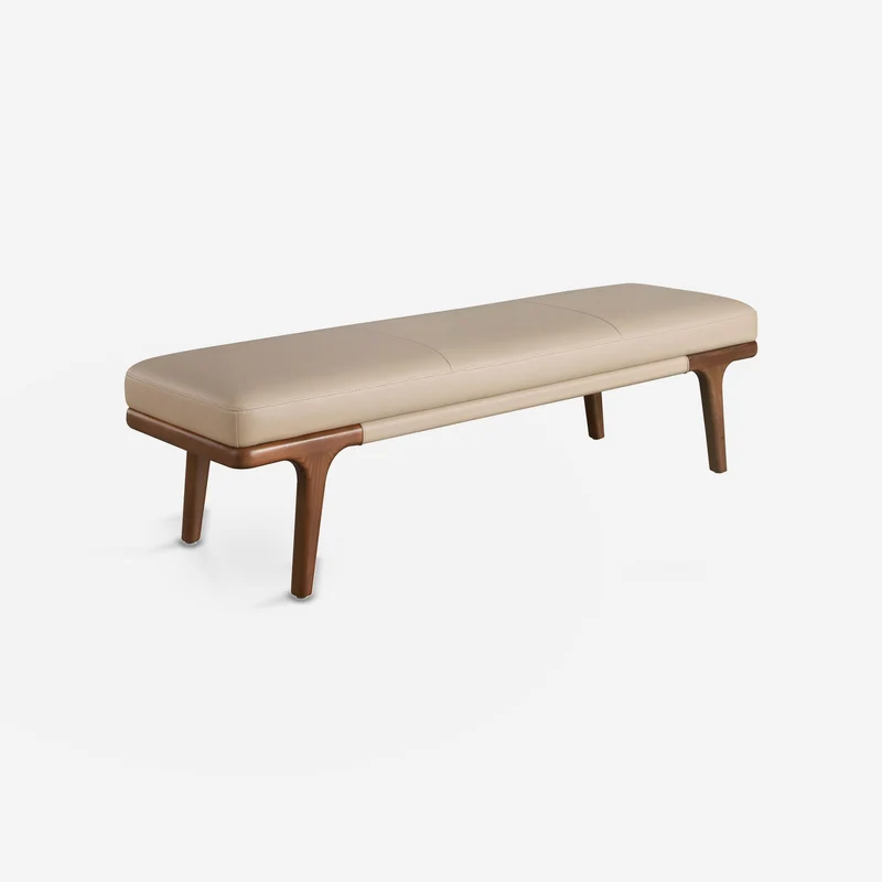 Mink faux leather stool