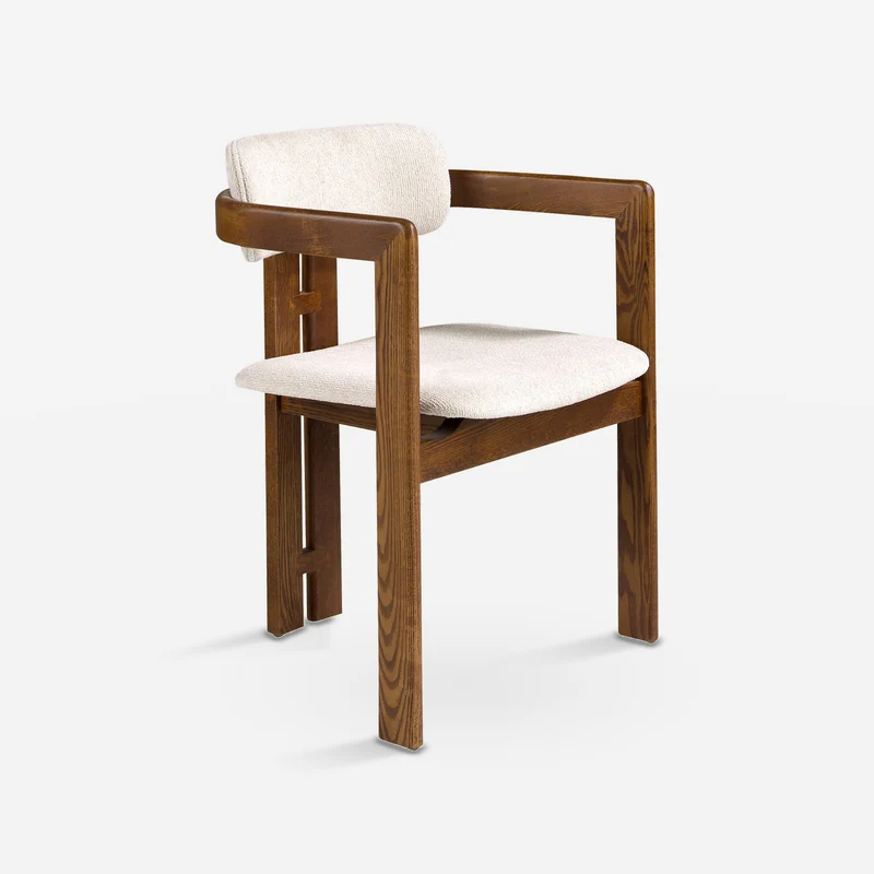 Off-white fabric chair