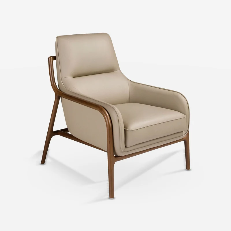 Mink leather armchair