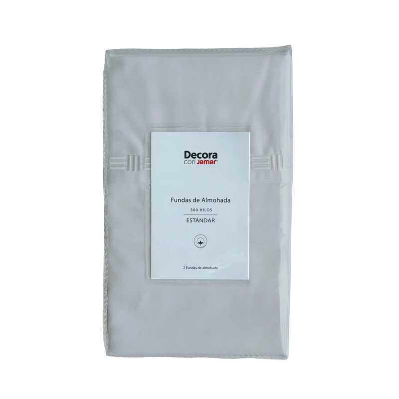 Funda Almohada Gris 49X69Cm 100% Alg