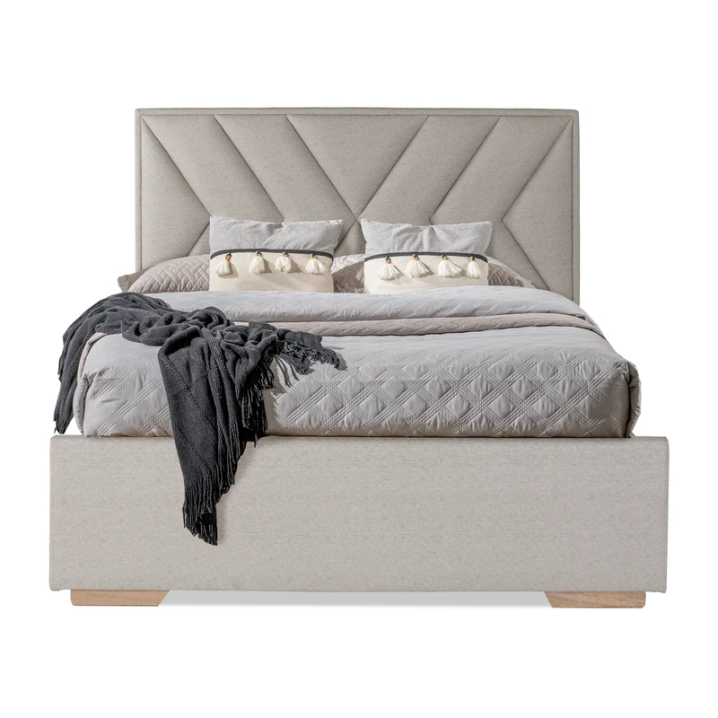 Cama Doble Vallarta Eurolino Taupe