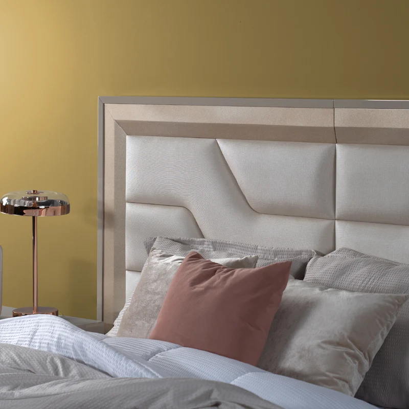 Combo Cama Doble Bulgari Eurolino Perla, Champaña + Colchón Infinit Pillow Top