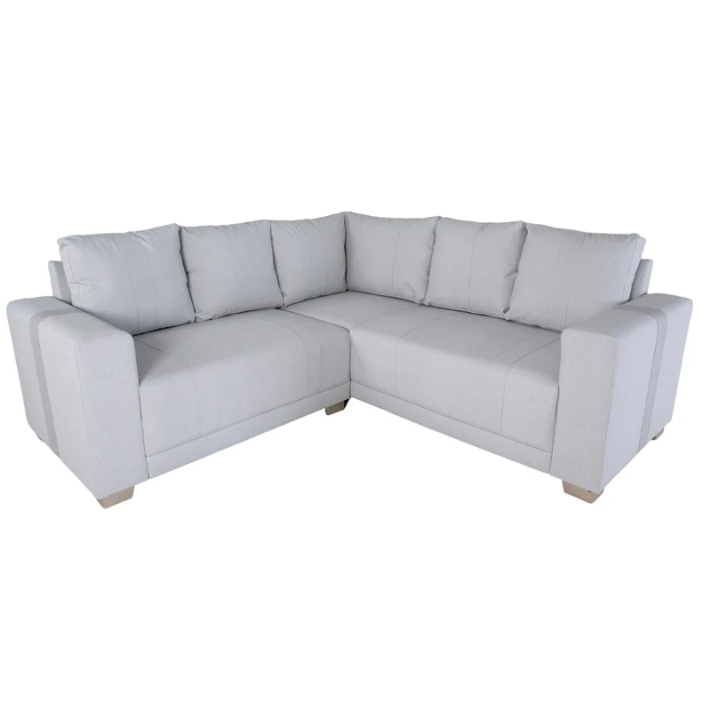 Sala Rinconera Mark Eurocuero Gaira Plata, Gris y Champaña Brazo Desmontable