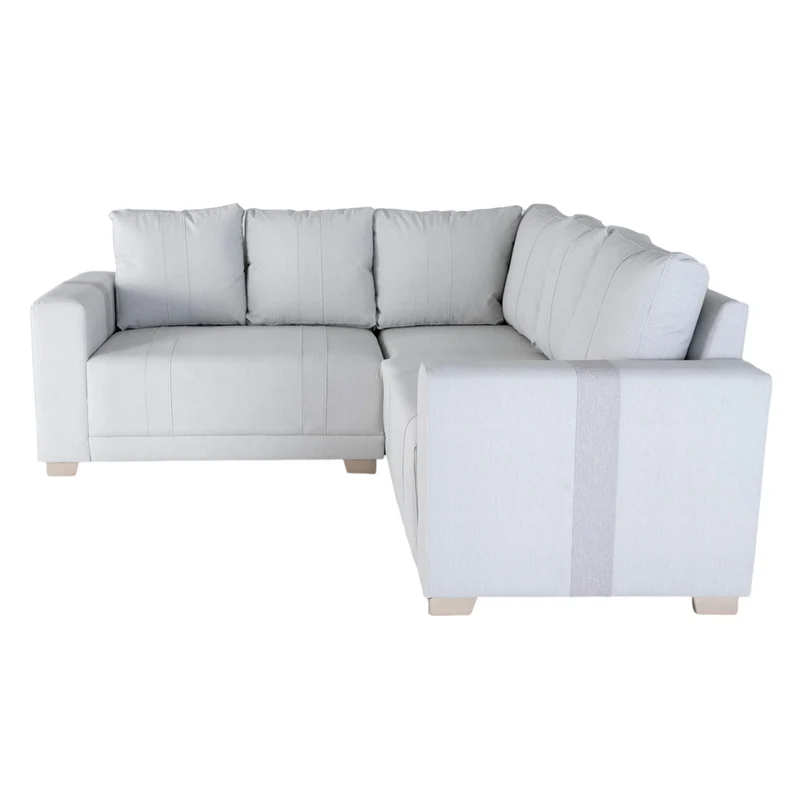 Sala Rinconera Mark Eurocuero Gaira Plata, Gris y Champaña Brazo Desmontable