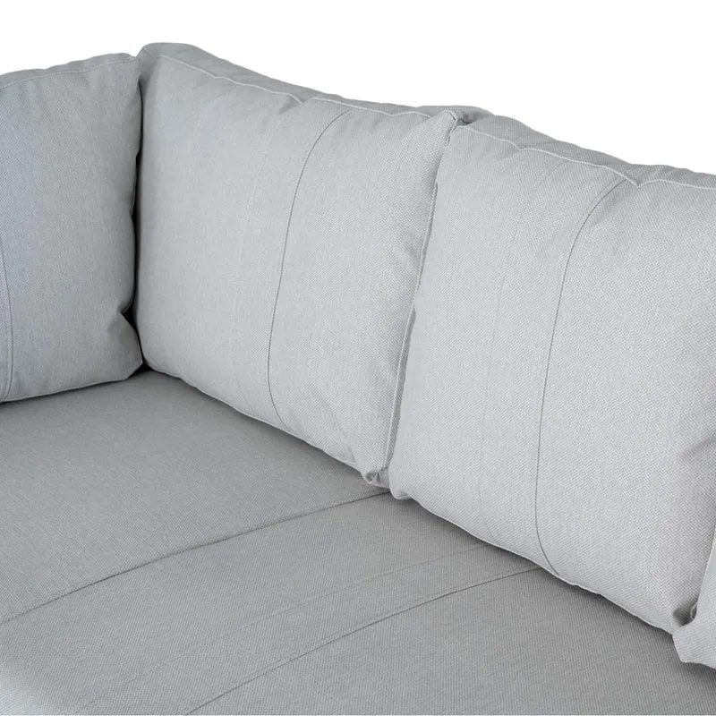 Sala Rinconera Mark Eurocuero Gaira Plata, Gris y Champaña Brazo Desmontable