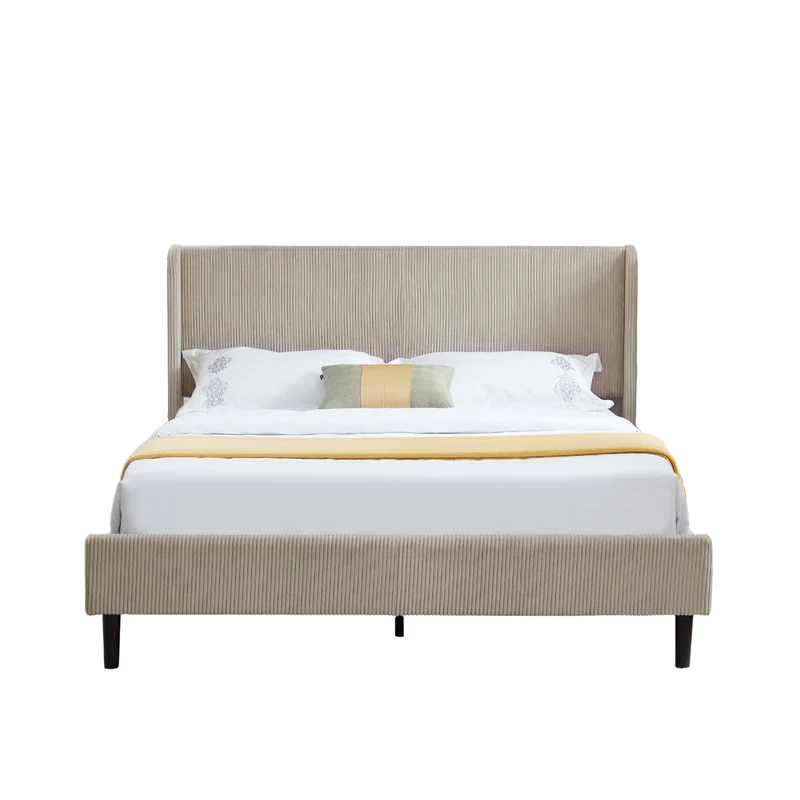 Combo Cama Doble Alicante Beige + Colchón Valencia Pillow Top