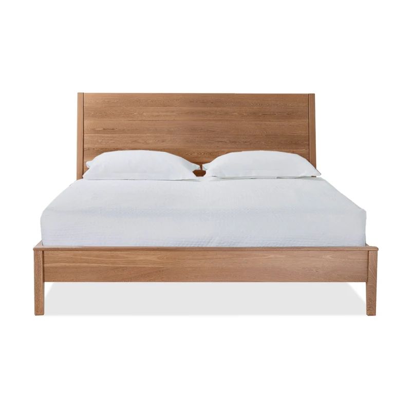 Combo Cama Doble Fox Natural + Colchón Lexus Pillow Top + Nochero Artemisa Natural