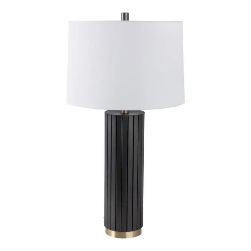 Lampara De Mesa 66X38X38 Rib Gris
