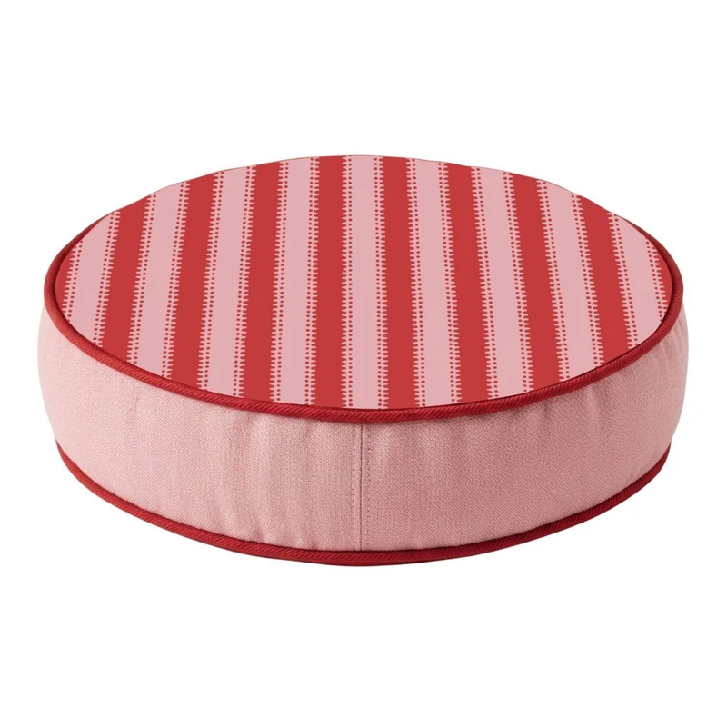 Cojin 38X8 Redondo Scarlett Lineas Rojo