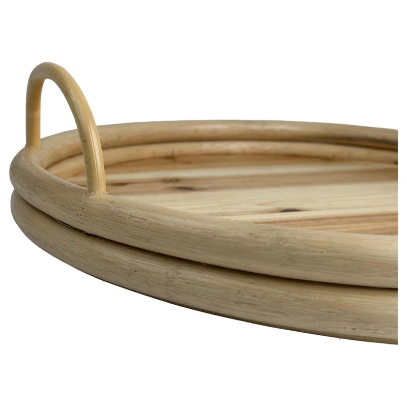 Bandeja 43.5X43.5X10 Natural Oreja Redon F243