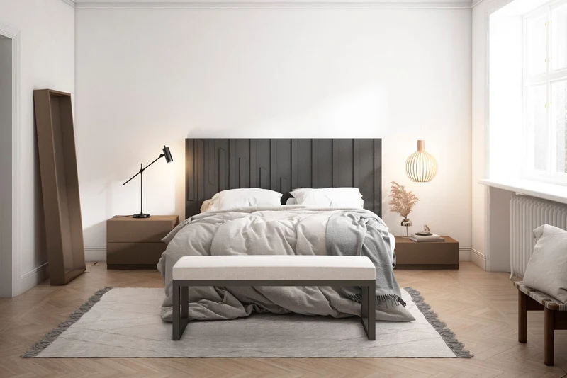 Custom-made lacquered wooden headboard - Sicily