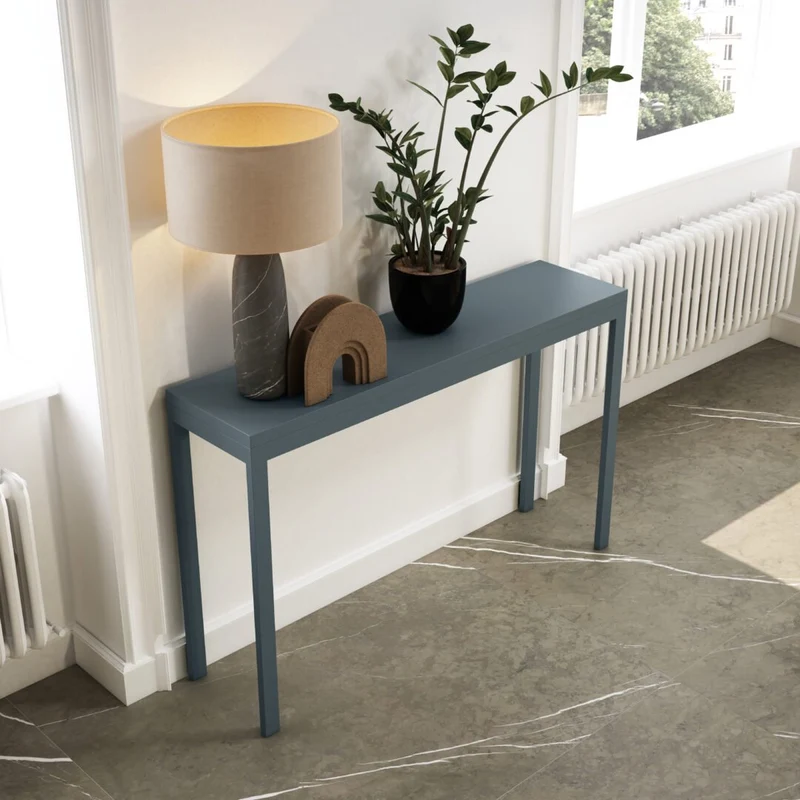 Custom painted metal console table - Caprino