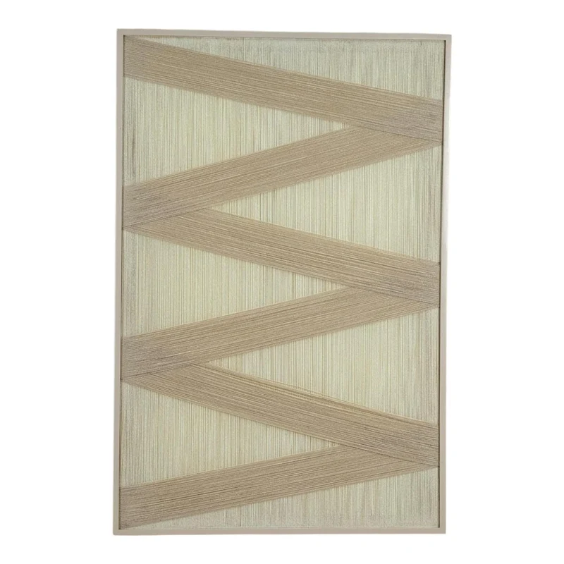 Cuadro 80X120 Beige Hilos Zigzag F251 Jn