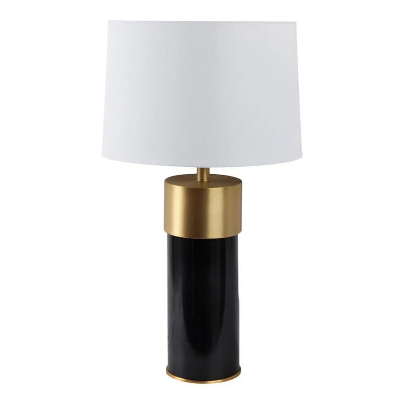Lampara De Mesa 66X38X38 Negro Oro