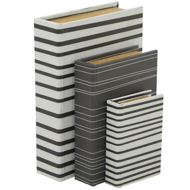 Cajas 7X30X22 Blanco Libros Rayas Setx3