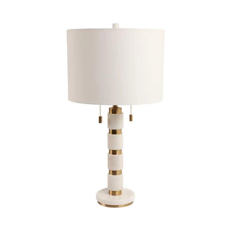 Lampara De Mesa 68X35X35 Ivory Blanco