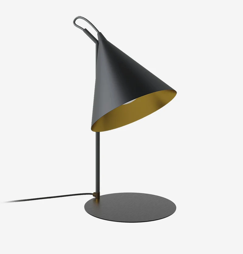 Rubi Table Lamp - Matte Black and Gold