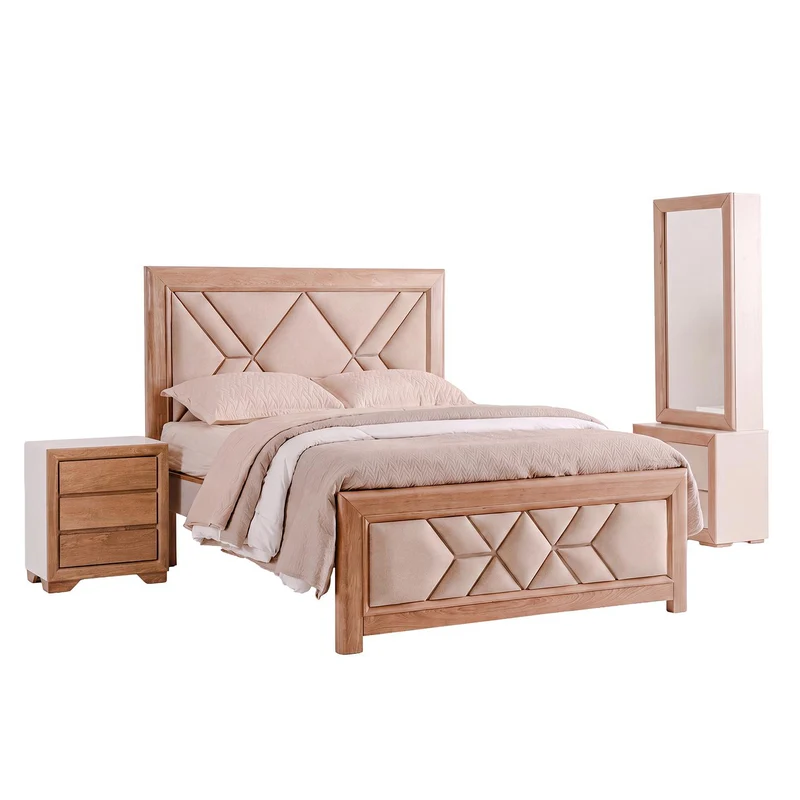 Juego De Alcoba 1.40 Marriot Beige, Natural