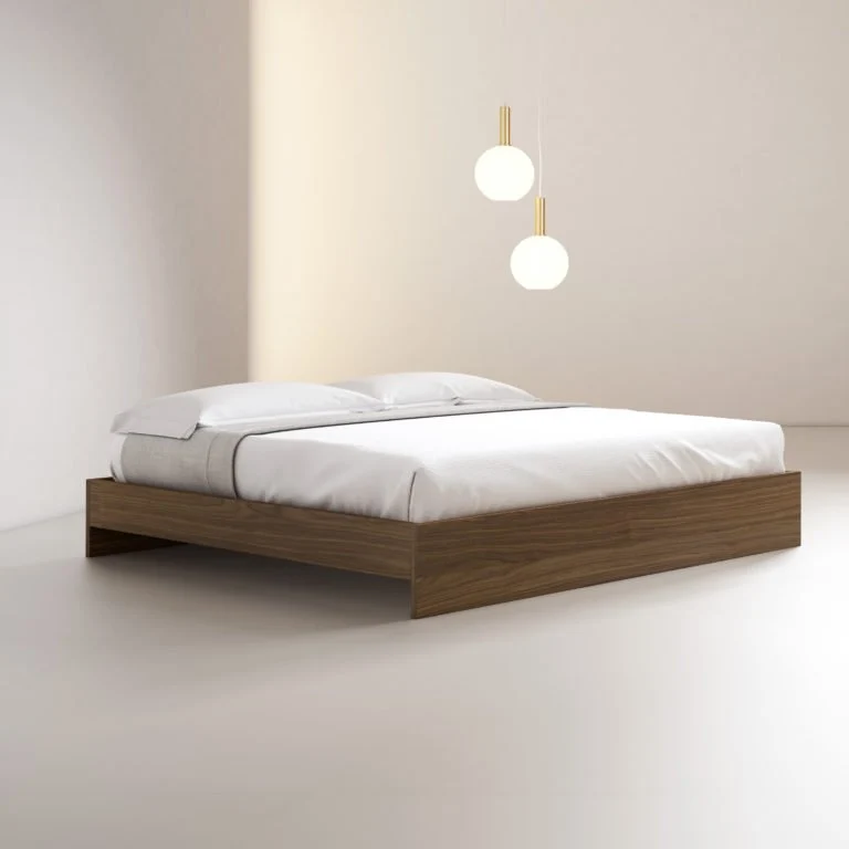 Custom-made wooden bed frame