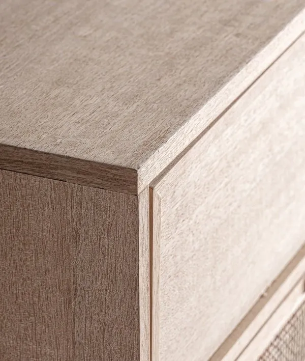 WEURTZ chest of drawers made of ash wood in light brown tone combines modern design and functionality