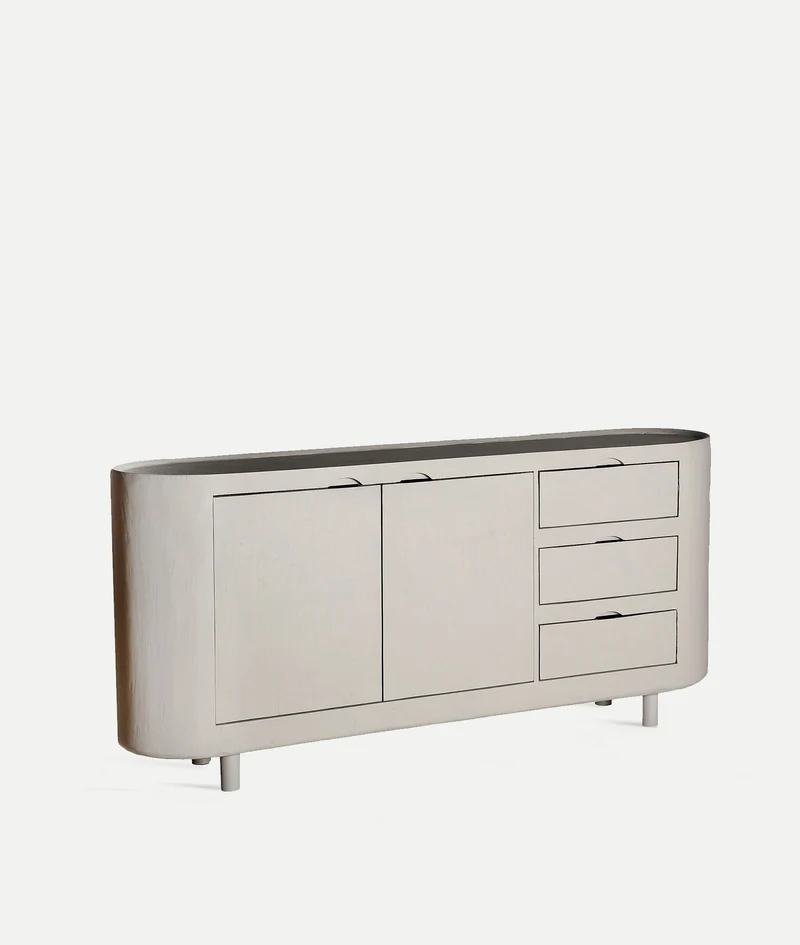 HALSUA white wooden sideboard