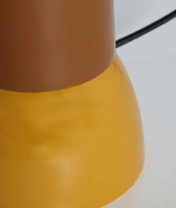 MANAROLA yellow iron table lamp with a modern contrast and a touch of elegance