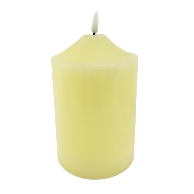 Vela 7.5X7.5X14.5 Blanco Luz Decor F243