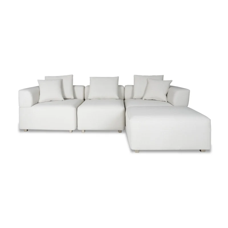 Juego de Sala Kanon Eurolino Blanco, Champaña 4 Piezas