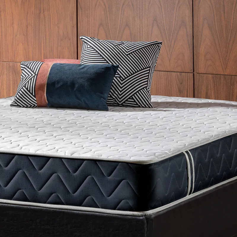 Combo Cama Doble Tokyo Beige, Natural + Colchón Valencia New Ortopédico