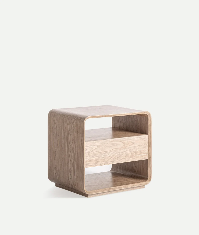 LIRA NIGHTSTAND Organic design with soft, flowing lines