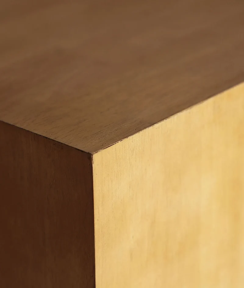 Set of 2 LECCO pedestals made of natural fir wood