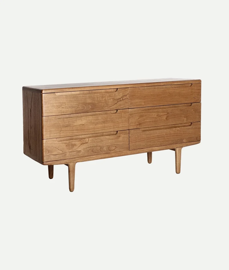 Natural Mindi Wood Chest of Drawers SLOUGH