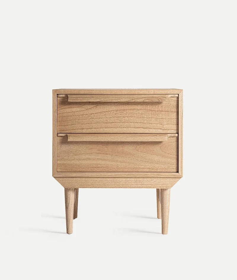 Natural wood nightstand NYRY